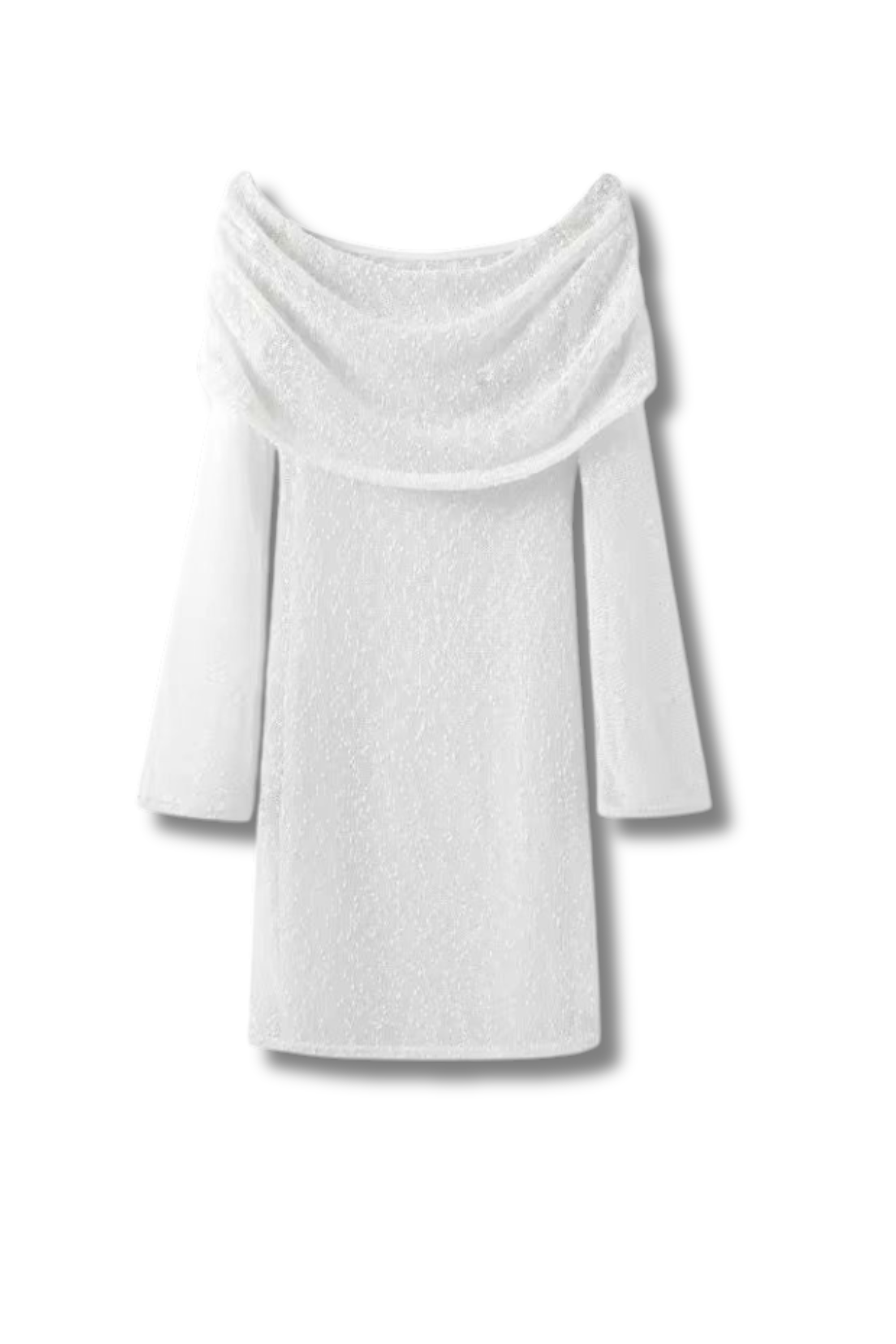 KELLY - Mini Strickkleid mit Carmenausschnitt