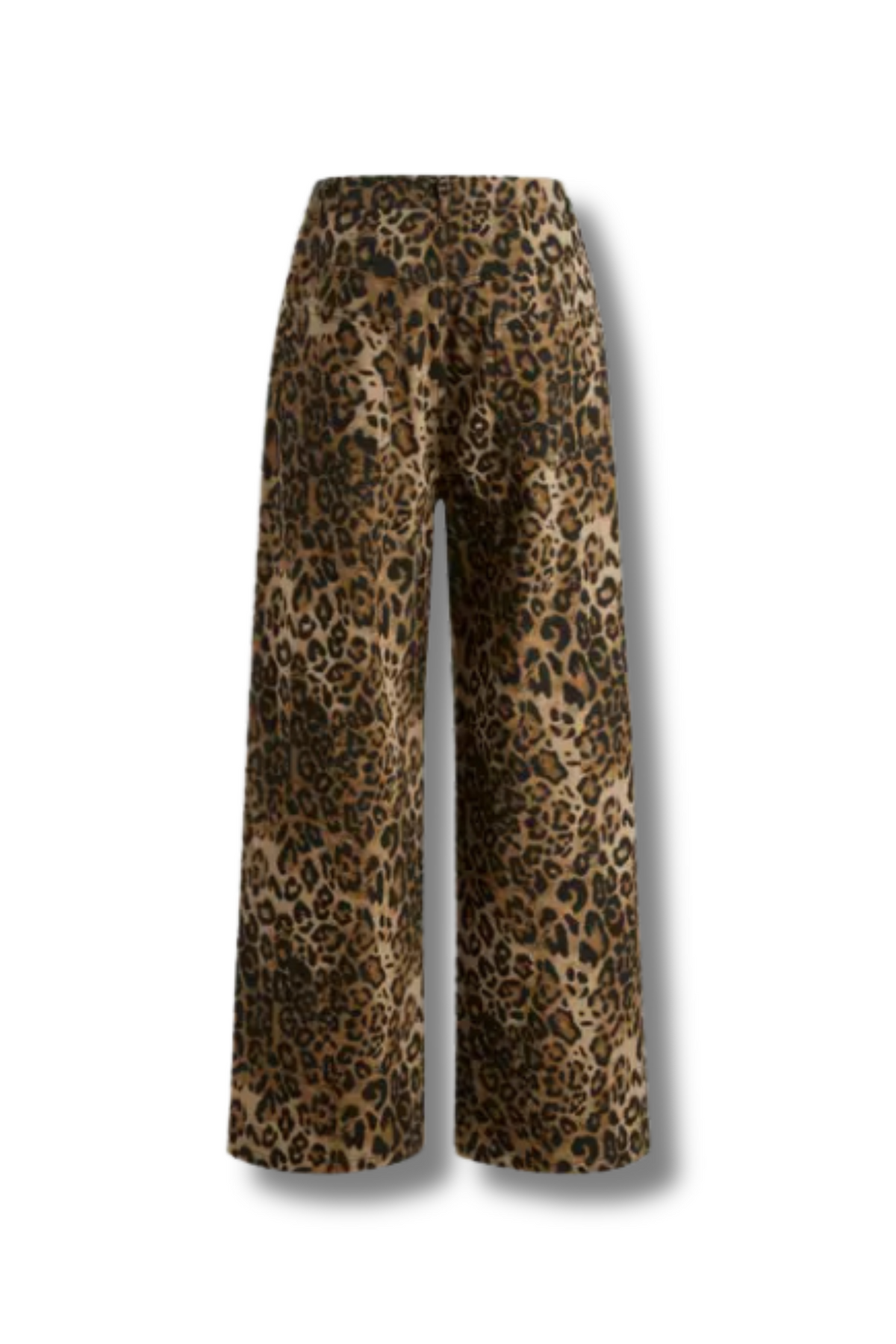 JAVA - High-waisted wide-leg pants with leopard print