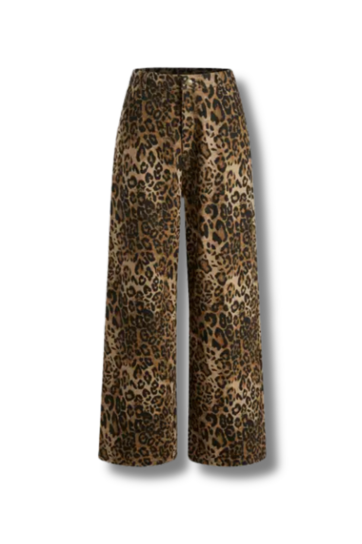 JAVA - High-waisted wide-leg pants with leopard print