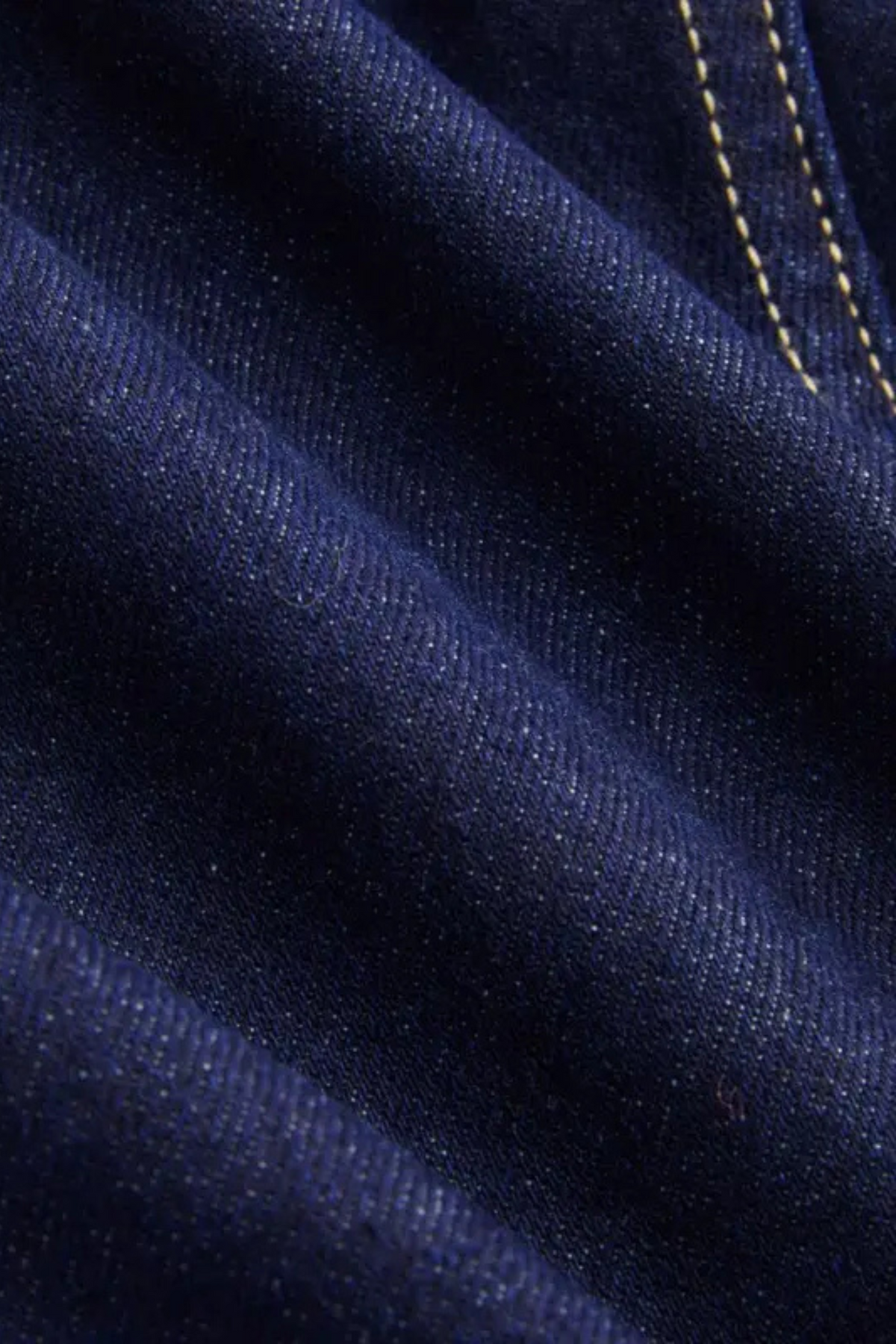 JEAN - Tailored denim jacket with round collar &amp; gold button details