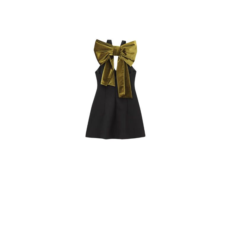 BIG BOW - Cocktailkleid mit großer Samtschleife
