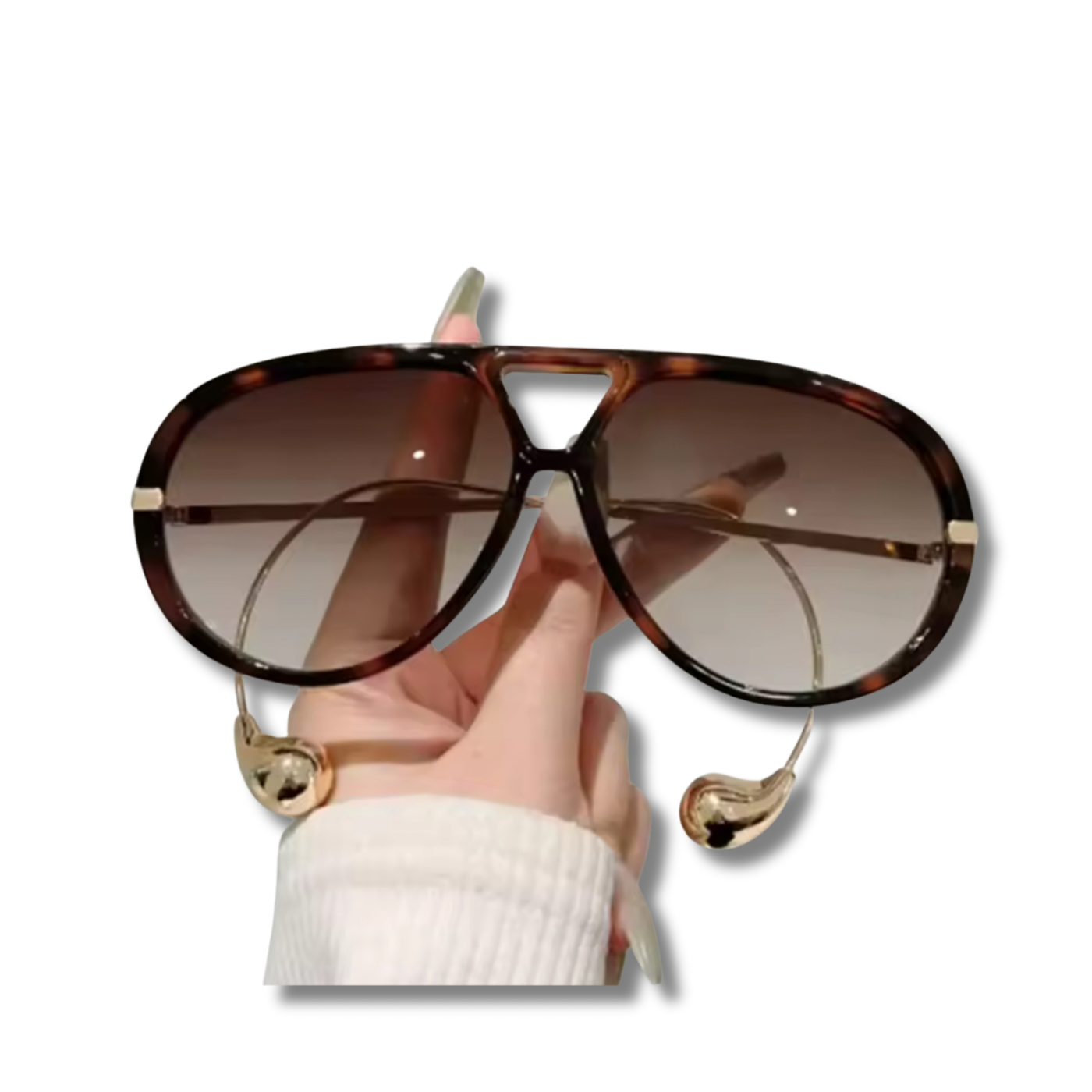 INDIRA – Oversized Piloten-Sonnenbrille mit Tropfenbügel