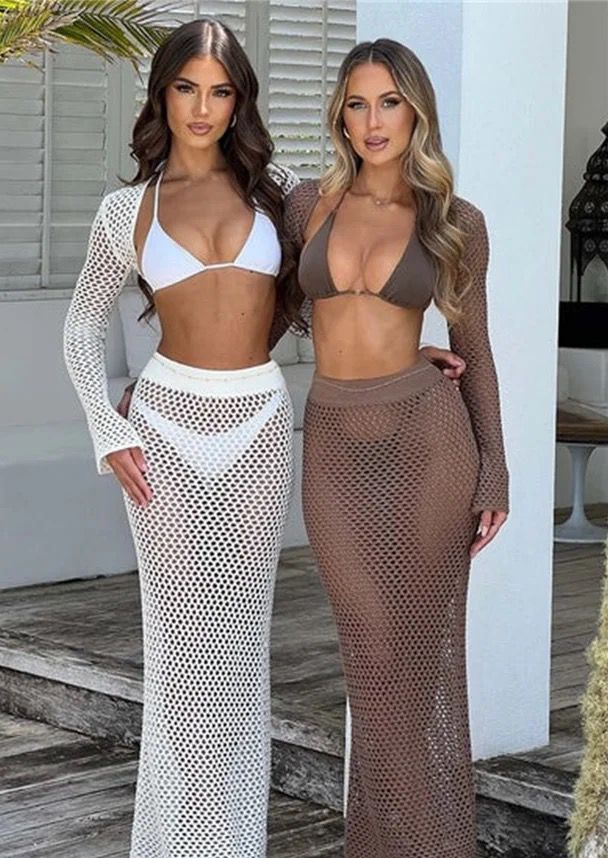 ARIA Kombiset - 2-teiliges Strandoutfit High Wais Rock & Bolero