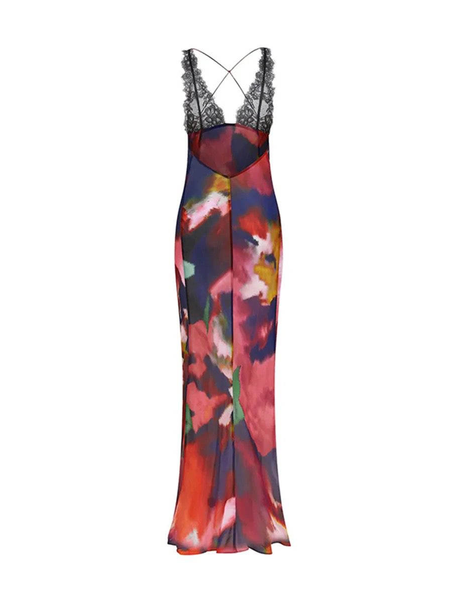 LOLA – Kleid mit Spitzenbesatz & Rückenausschnitt