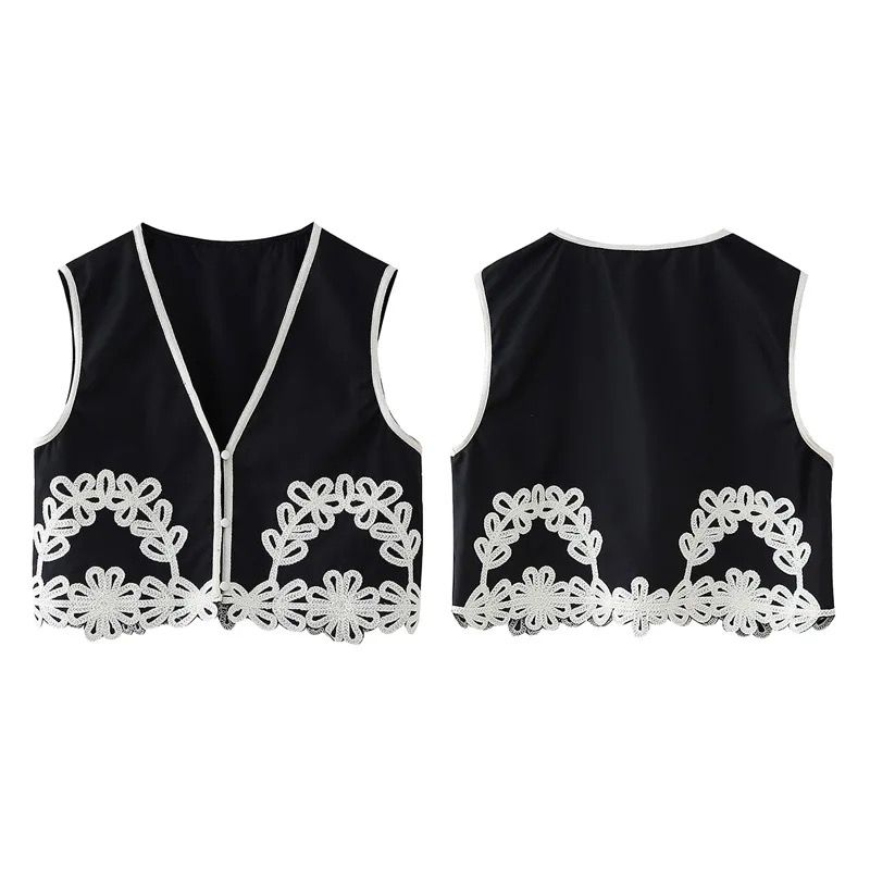 MIREIA - Kombinationsoption: Hose /  Rock / Weste  - mit Folklorebestickung