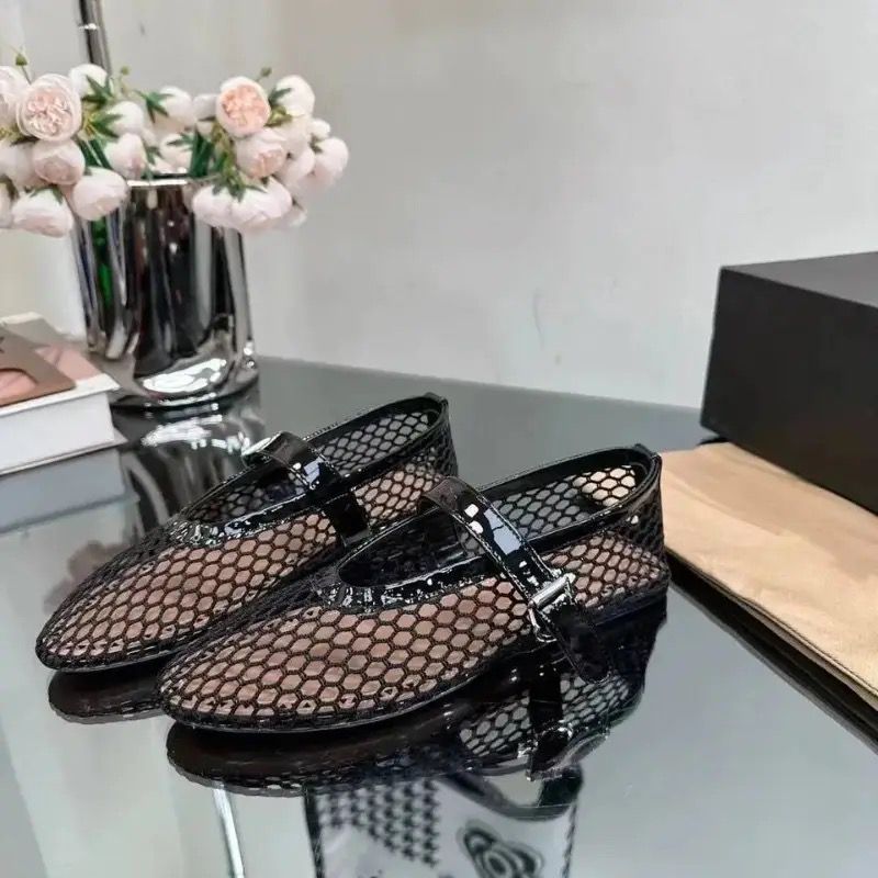 LAYA - Mesh Ballerinas in Lack