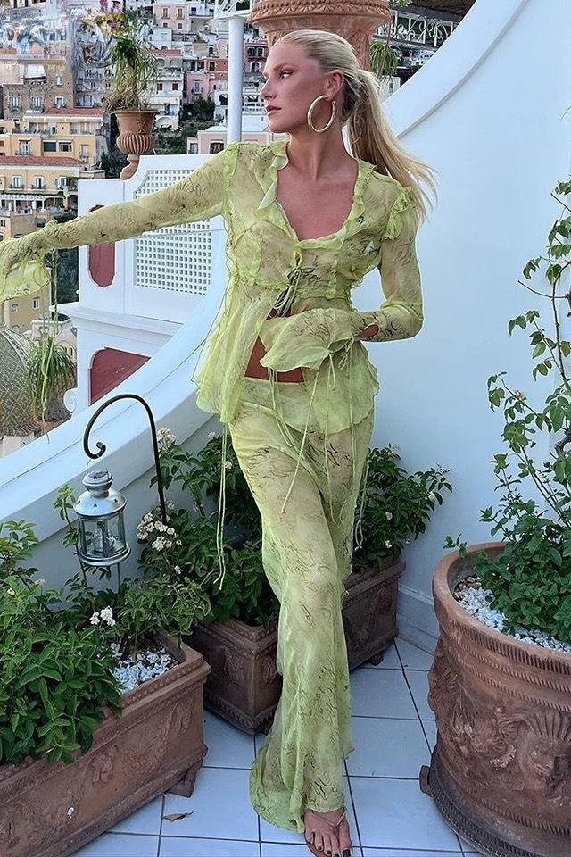 FEY - Kombiset mit Rüschen