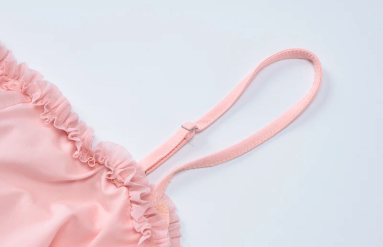 WENDY - gerüschtes Spaghettiträger Kleid