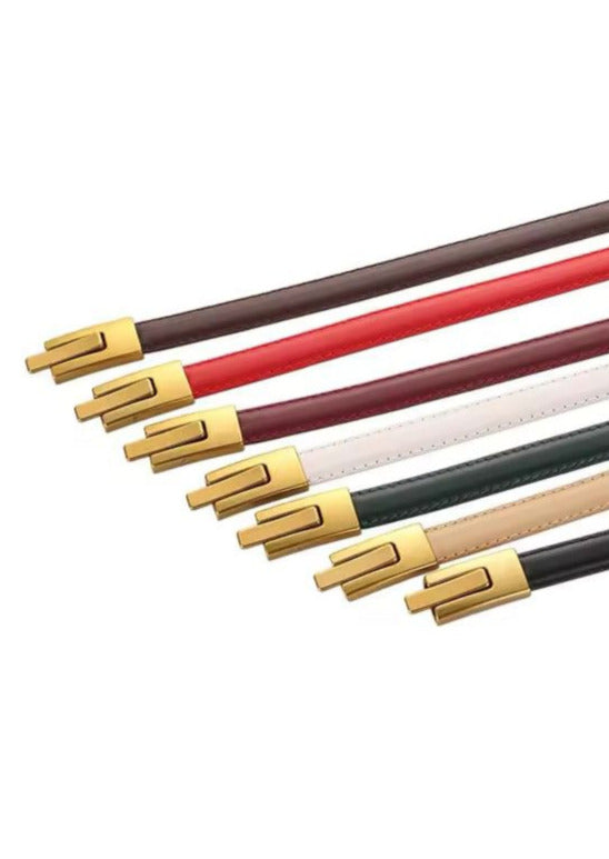 JAMIE - schmaler Echtleder Gürtel