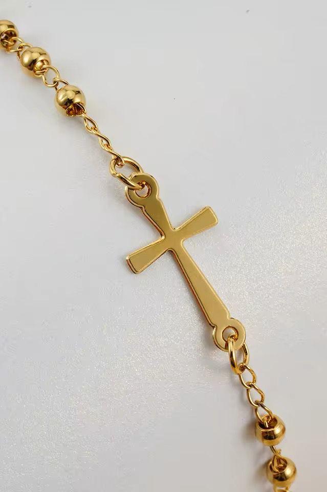 MARRY - Elegant rosary-style bracelet - 18K gold plating