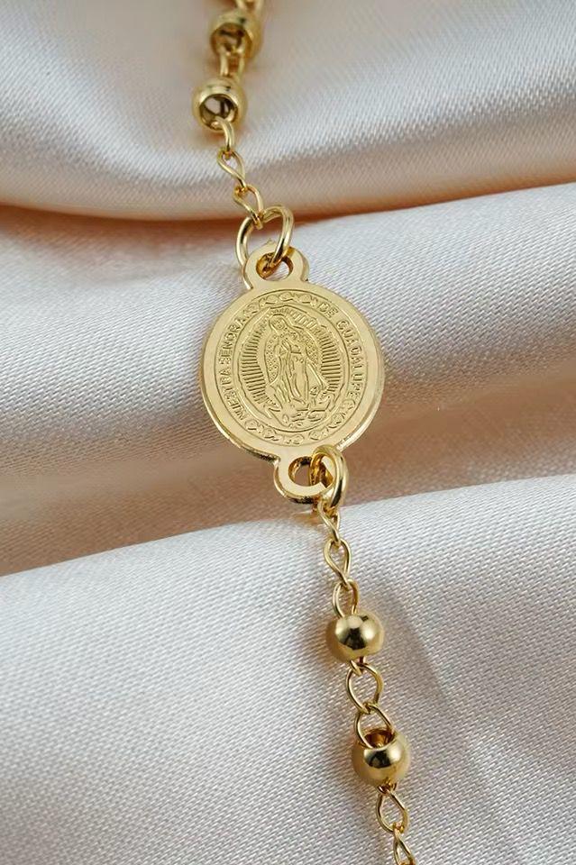 MARRY - Elegant rosary-style bracelet - 18K gold plating