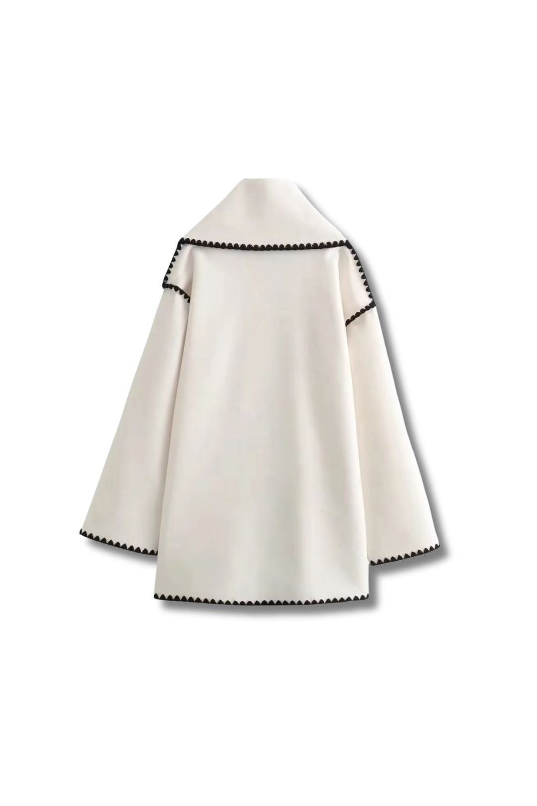 TOTEY - Kontrast Jacke mit Schal