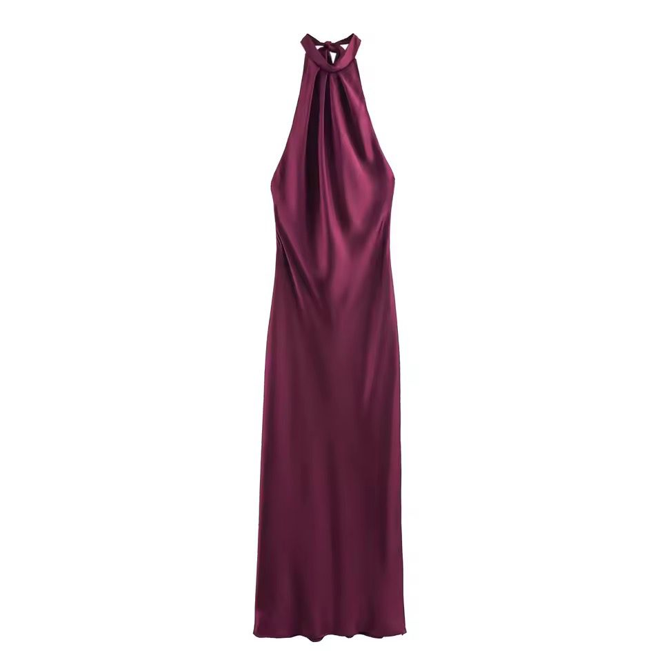 KARO – Satin Halterneck Kleid