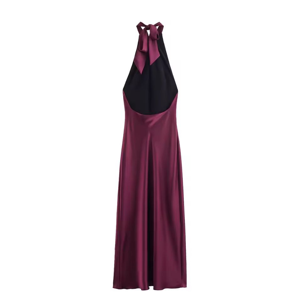 KARO – Satin Halterneck Kleid
